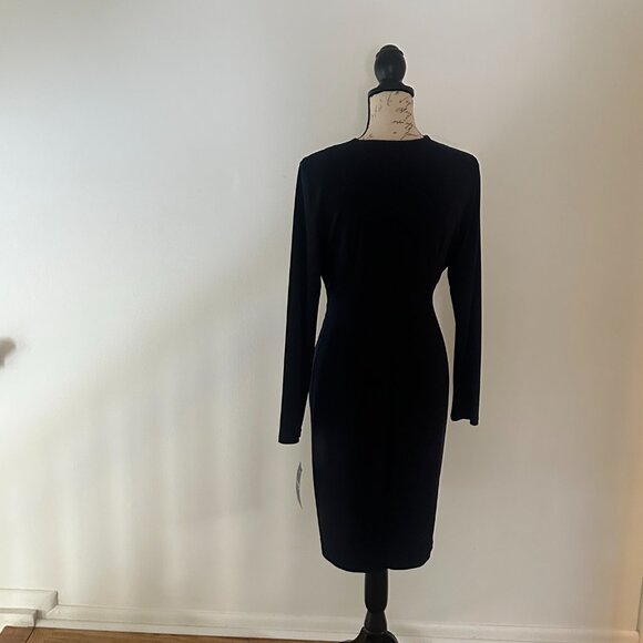 Classic and versatile Chaps black wrap dress - Picture 3 of 4